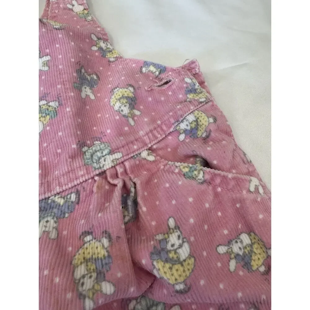 Vintage 90s OshKosh B'gosh Pink Bunny Corduroy Overalls - Size 2T - Made in USA